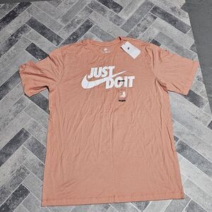New Men's Nike Sportswear JDI Just Do It Tee Light Salmon AR5006-824 Size LT